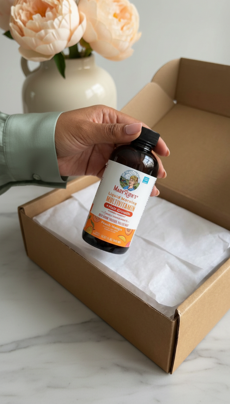 MaryRuth Liquid Morning Multivitamin + Hair Growth Peach Mango