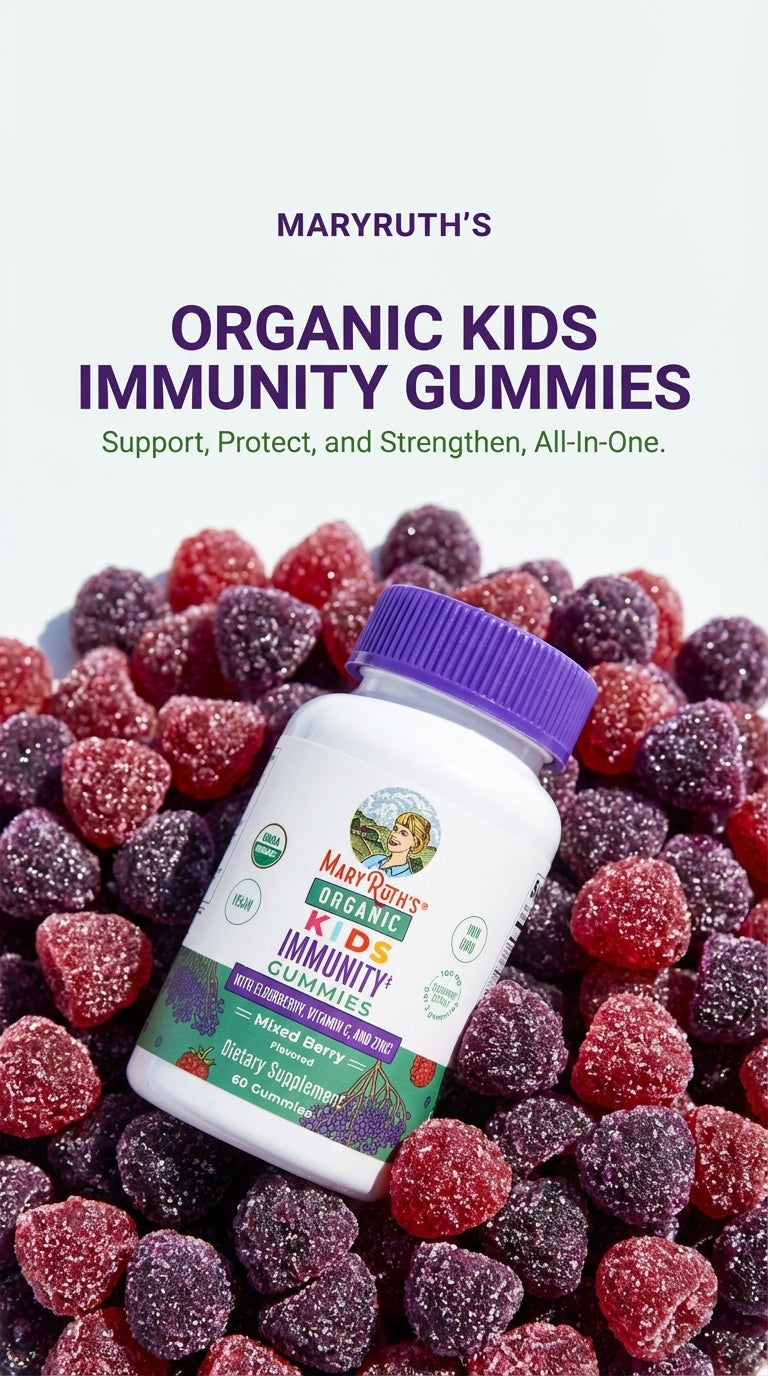 MaryRuth Organics Kids Berry Immunity Gummies