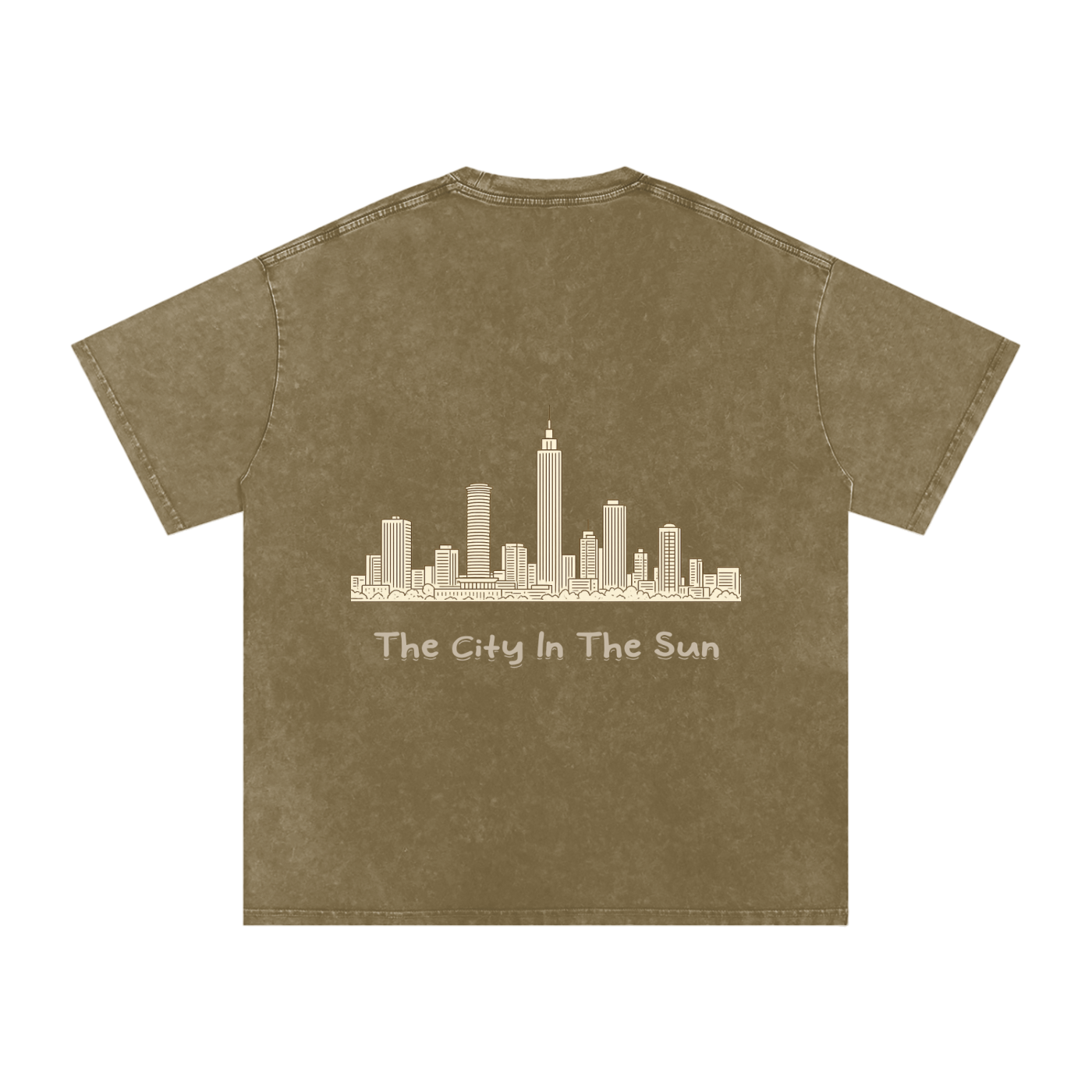 Snow Washed Oversized Cotton T-Shirt